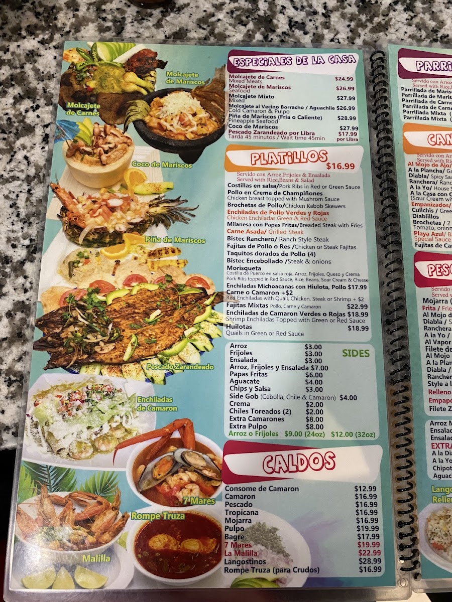 Mariscos Playa Azul Menu - Image 2