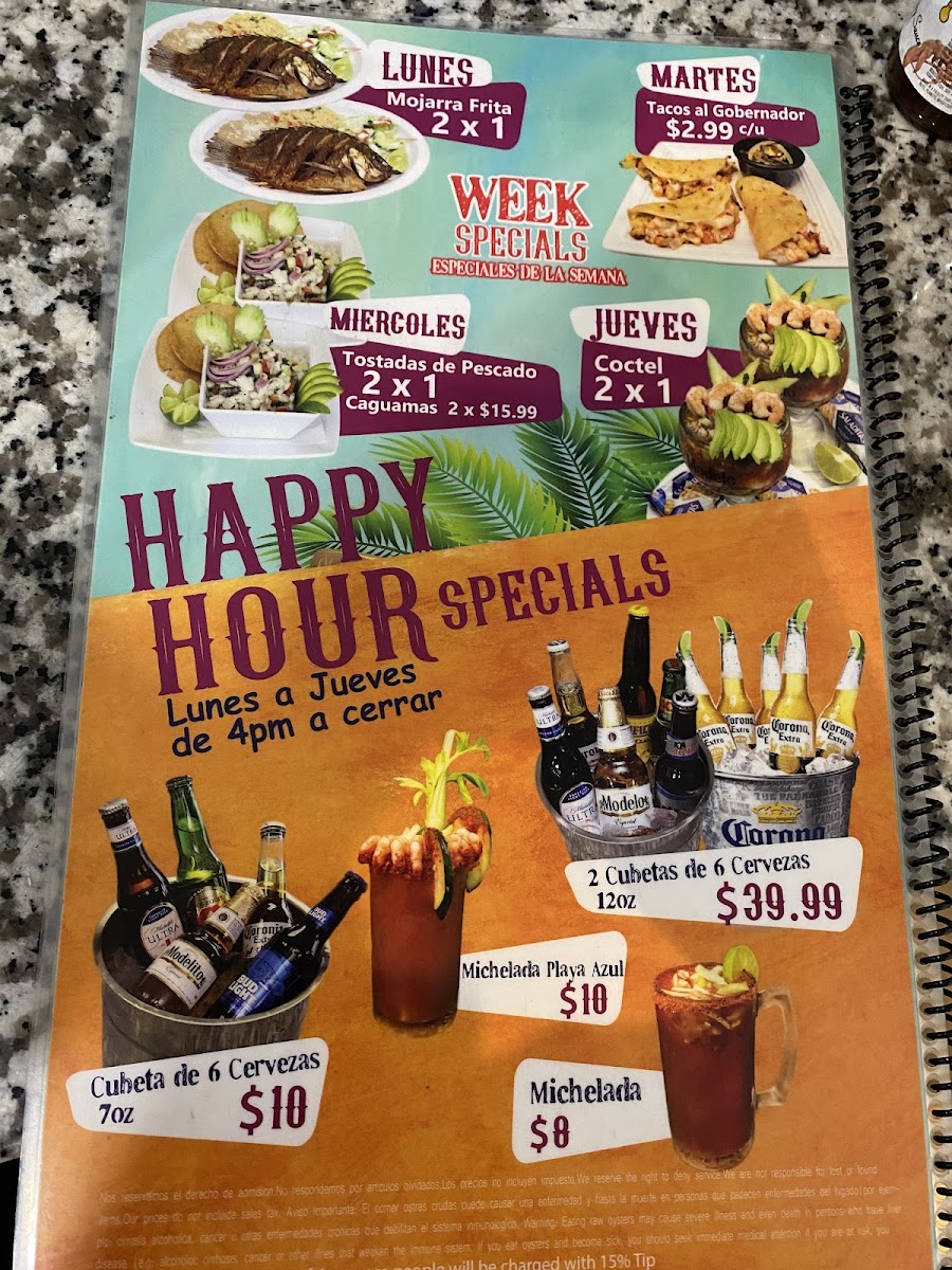 Mariscos Playa Azul Menu - Image 6